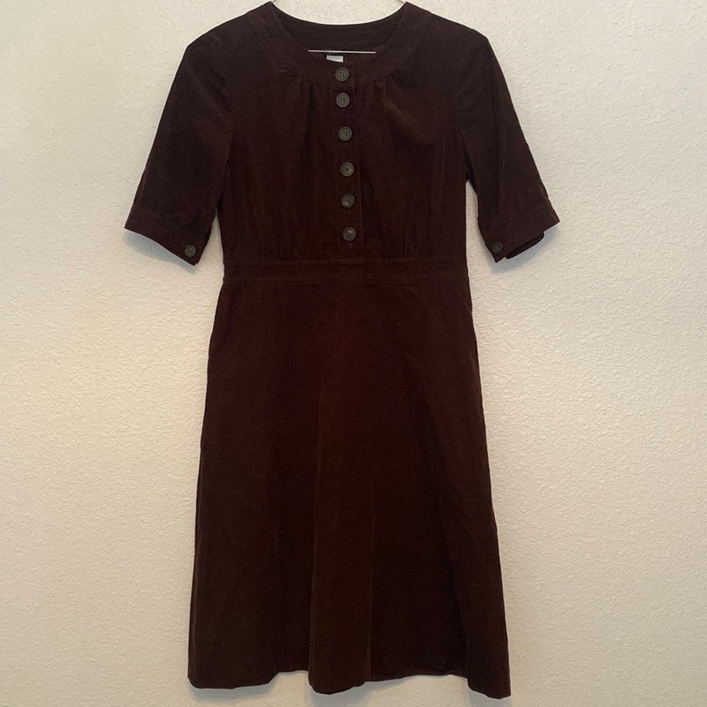 J Crew Corduroy Brown Dress